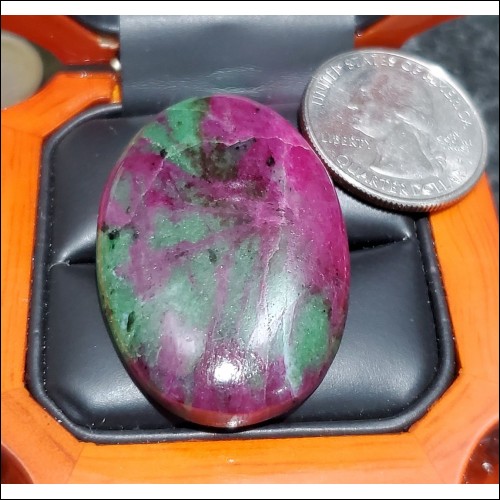 86.26Ct Ruby Zoisite Oval Cabochon Gemstone $1Nr